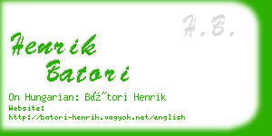 henrik batori business card